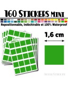 160 Carrés 1,6 cm - Stickers mini gommettes