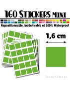 160 Carrés 1,6 cm - Stickers mini gommettes