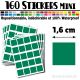 160 Carrés 1,6 cm - Stickers mini gommettes