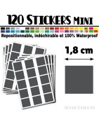 120 Carrés 1,8 cm - Stickers mini gommettes