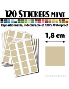 120 Carrés 1,8 cm - Stickers mini gommettes