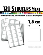 120 Carrés 1,8 cm - Stickers mini gommettes