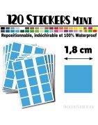120 Carrés 1,8 cm - Stickers mini gommettes