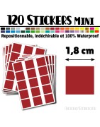 120 Carrés 1,8 cm - Stickers mini gommettes