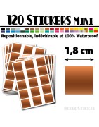 120 Carrés 1,8 cm - Stickers mini gommettes