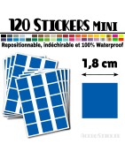 120 Carrés 1,8 cm - Stickers mini gommettes