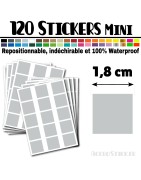 120 Carrés 1,8 cm - Stickers mini gommettes