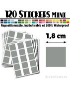 120 Carrés 1,8 cm - Stickers mini gommettes