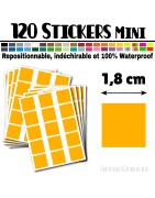 120 Carrés 1,8 cm - Stickers mini gommettes