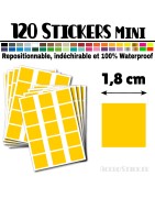 120 Carrés 1,8 cm - Stickers mini gommettes