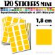 120 Carrés 1,8 cm - Stickers mini gommettes