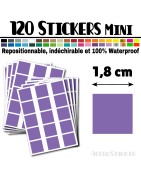 120 Carrés 1,8 cm - Stickers mini gommettes
