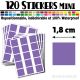 120 Carrés 1,8 cm - Stickers mini gommettes