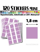 120 Carrés 1,8 cm - Stickers mini gommettes