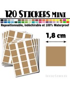 120 Carrés 1,8 cm - Stickers mini gommettes