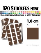 120 Carrés 1,8 cm - Stickers mini gommettes