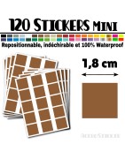 120 Carrés 1,8 cm - Stickers mini gommettes