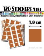 120 Carrés 1,8 cm - Stickers mini gommettes