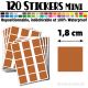 120 Carrés 1,8 cm - Stickers mini gommettes