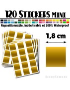 120 Carrés 1,8 cm - Stickers mini gommettes