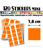 120 Carrés 1,8 cm - Stickers mini gommettes