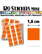120 Carrés 1,8 cm - Stickers mini gommettes