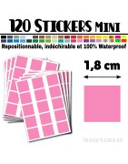 120 Carrés 1,8 cm - Stickers mini gommettes