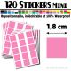 120 Carrés 1,8 cm - Stickers mini gommettes