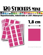 120 Carrés 1,8 cm - Stickers mini gommettes
