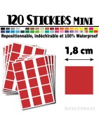 120 Carrés 1,8 cm - Stickers mini gommettes