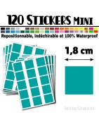 120 Carrés 1,8 cm - Stickers mini gommettes