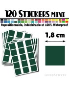 120 Carrés 1,8 cm - Stickers mini gommettes