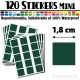 120 Carrés 1,8 cm - Stickers mini gommettes