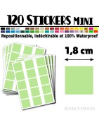 120 Carrés 1,8 cm - Stickers mini gommettes
