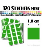 120 Carrés 1,8 cm - Stickers mini gommettes