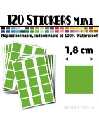 120 Carrés 1,8 cm - Stickers mini gommettes