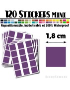 120 Carrés 1,8 cm - Stickers mini gommettes