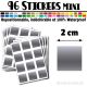 96 Carrés 2 cm - Stickers mini gommettes
