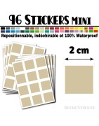 96 Carrés 2 cm - Stickers mini gommettes