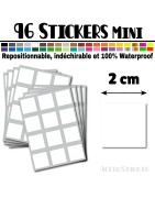 96 Carrés 2 cm - Stickers mini gommettes