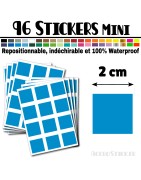 96 Carrés 2 cm - Stickers mini gommettes