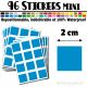 96 Carrés 2 cm - Stickers mini gommettes