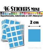 96 Carrés 2 cm - Stickers mini gommettes