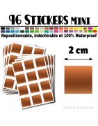 96 Carrés 2 cm - Stickers mini gommettes