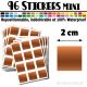 96 Carrés 2 cm - Stickers mini gommettes