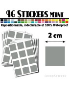 96 Carrés 2 cm - Stickers mini gommettes