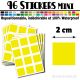 96 Carrés 2 cm - Stickers mini gommettes