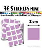 96 Carrés 2 cm - Stickers mini gommettes