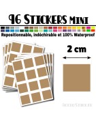 96 Carrés 2 cm - Stickers mini gommettes