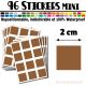 96 Carrés 2 cm - Stickers mini gommettes